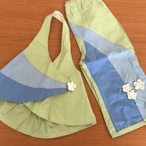 Girls halter pant set